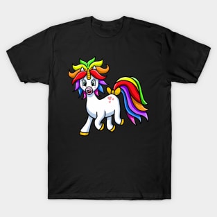 Pretty and Cute Rainbow Colored Unicorn T-Shirt